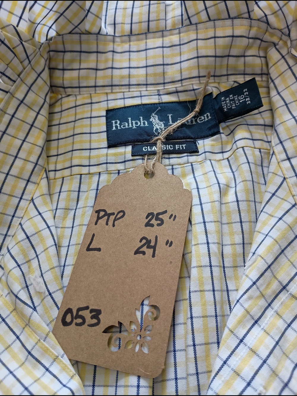 Upcycled Women's Ralph Lauren Ruffled Collar Shirt #053 - Picture 8 of 10